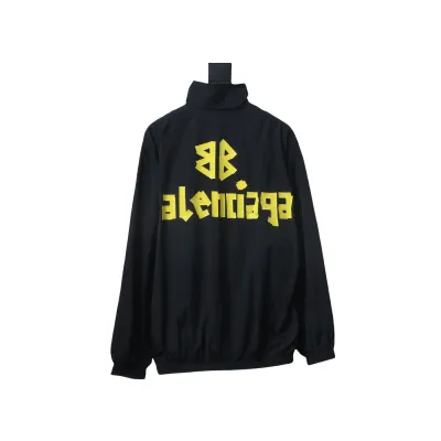 Balenciaga Yellow Tape Stand-Up Collar Jacket 02