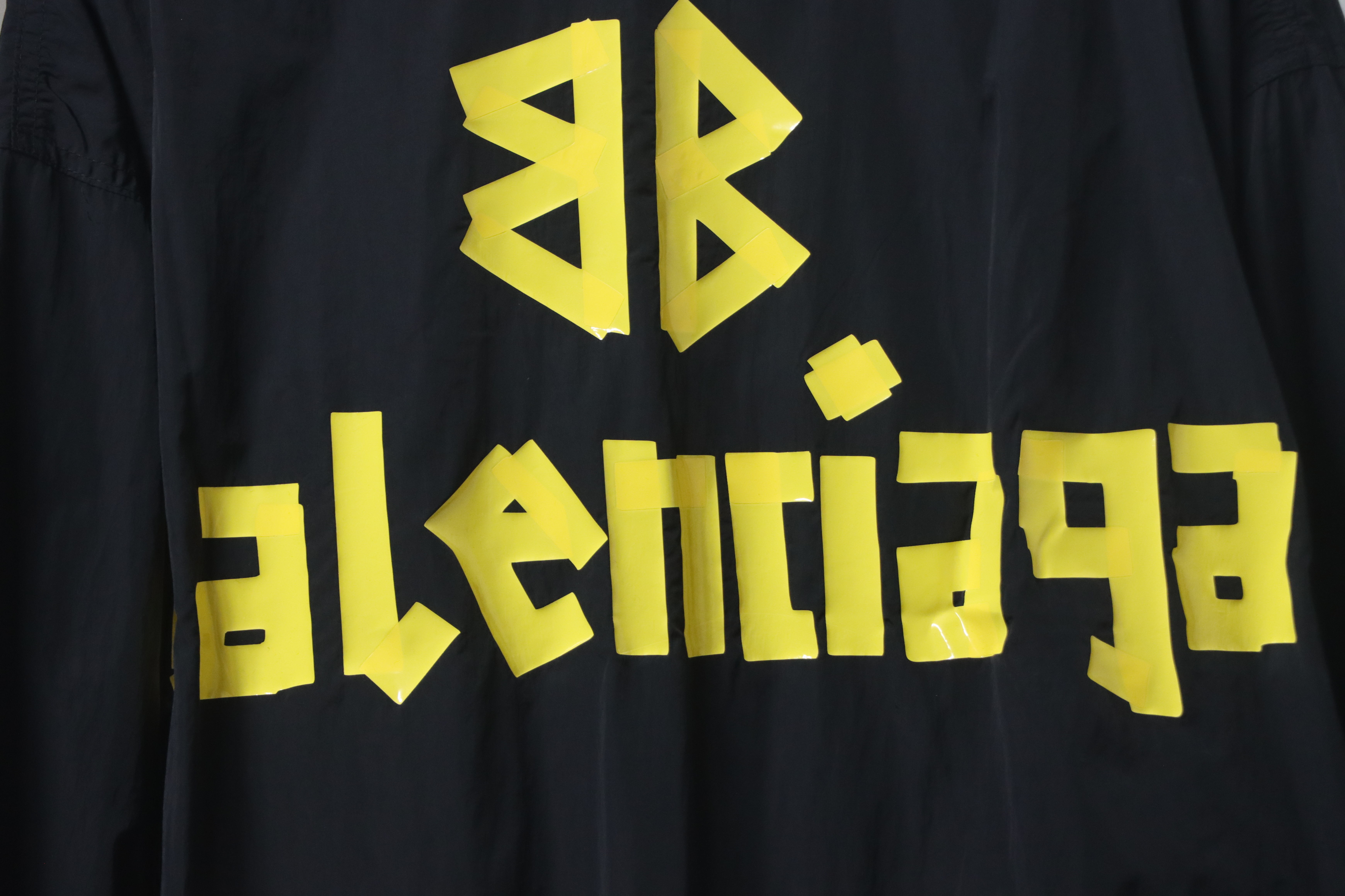 Balenciaga Yellow Tape Stand-Up Collar Jacket