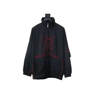 Balenciaga Zippered Jacket with Embroidered Lettering 01