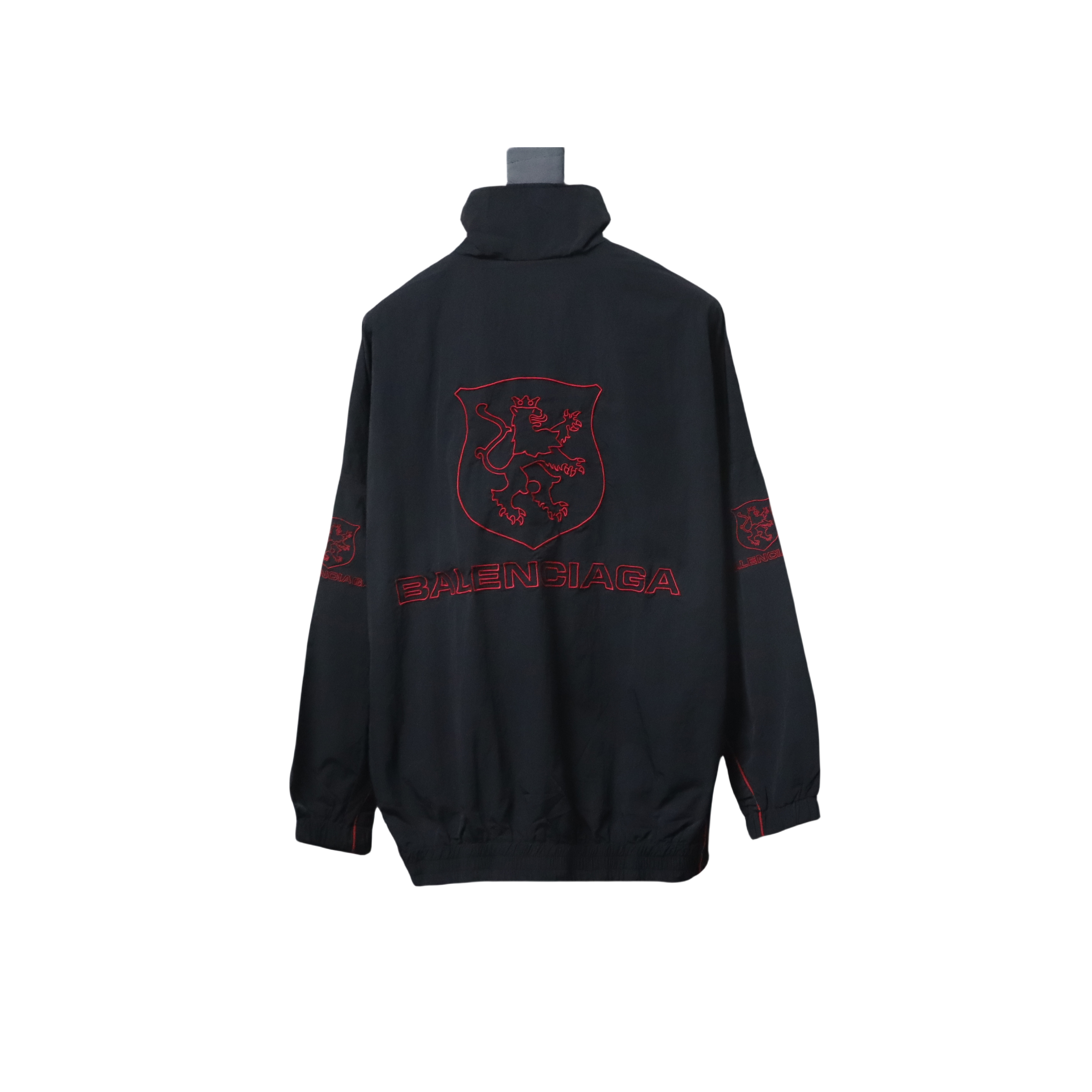Balenciaga Zippered Jacket with Embroidered Lettering