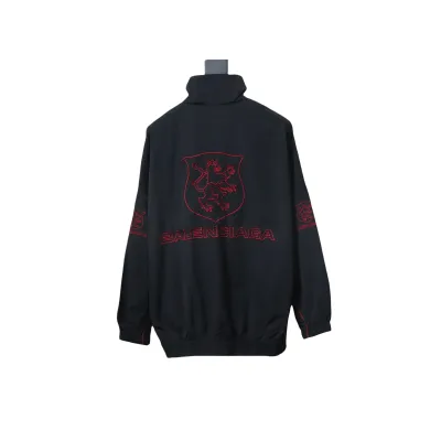 Balenciaga Zippered Jacket with Embroidered Lettering 02