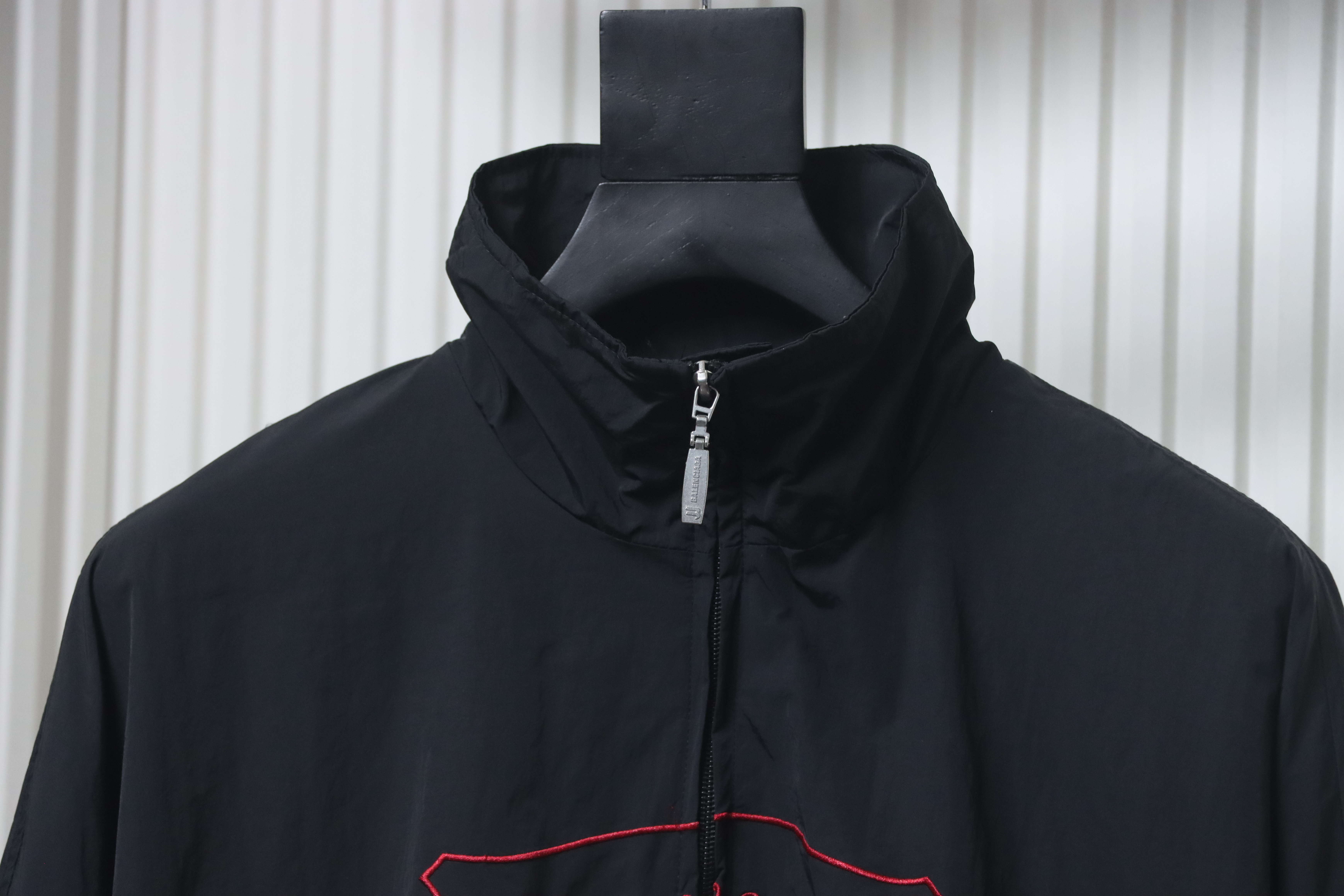 Balenciaga Zippered Jacket with Embroidered Lettering