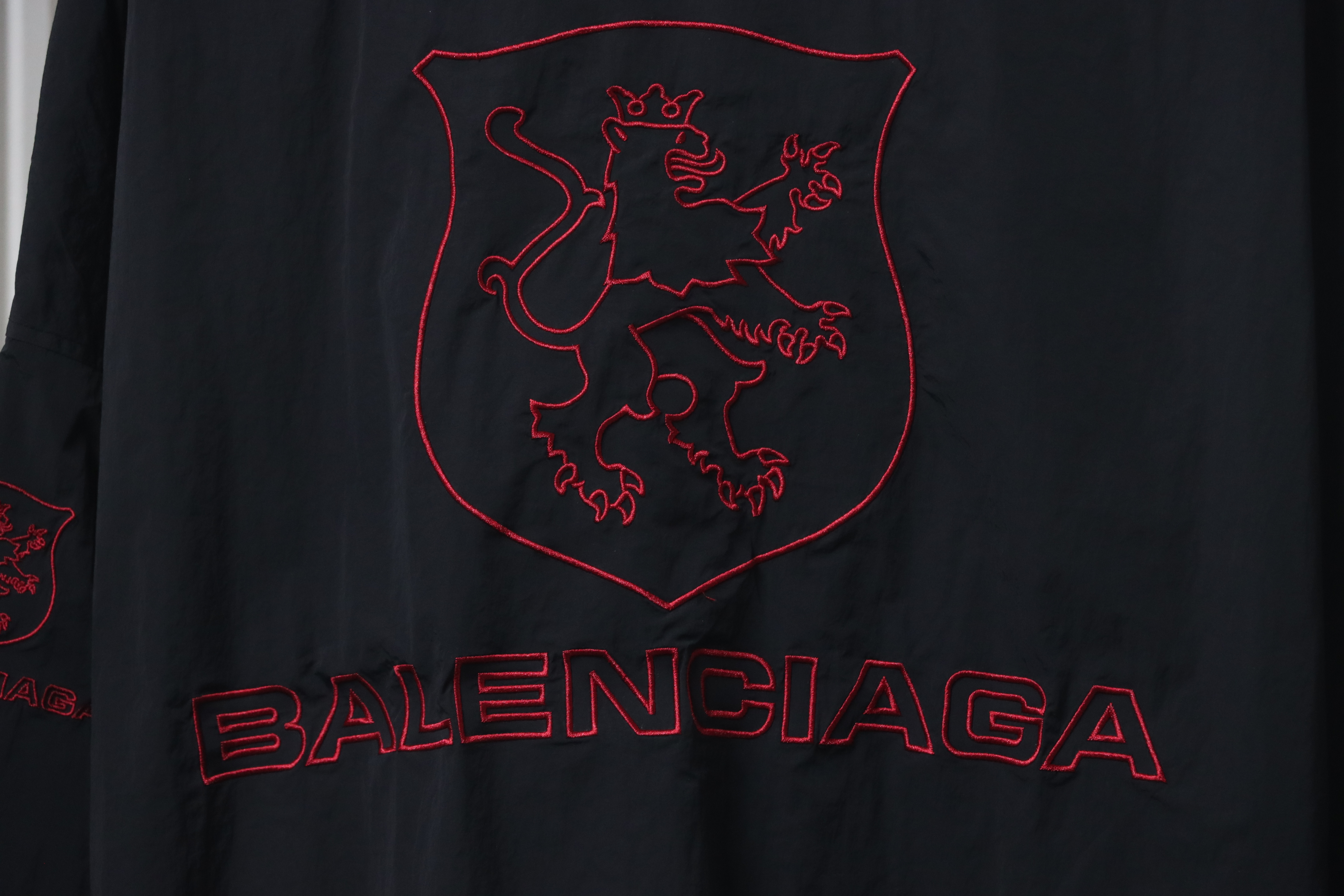 Balenciaga Zippered Jacket with Embroidered Lettering