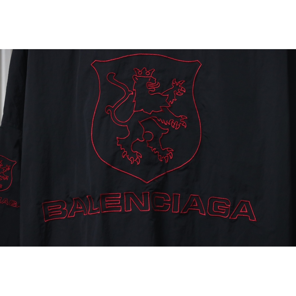 Balenciaga Zippered Jacket with Embroidered Lettering