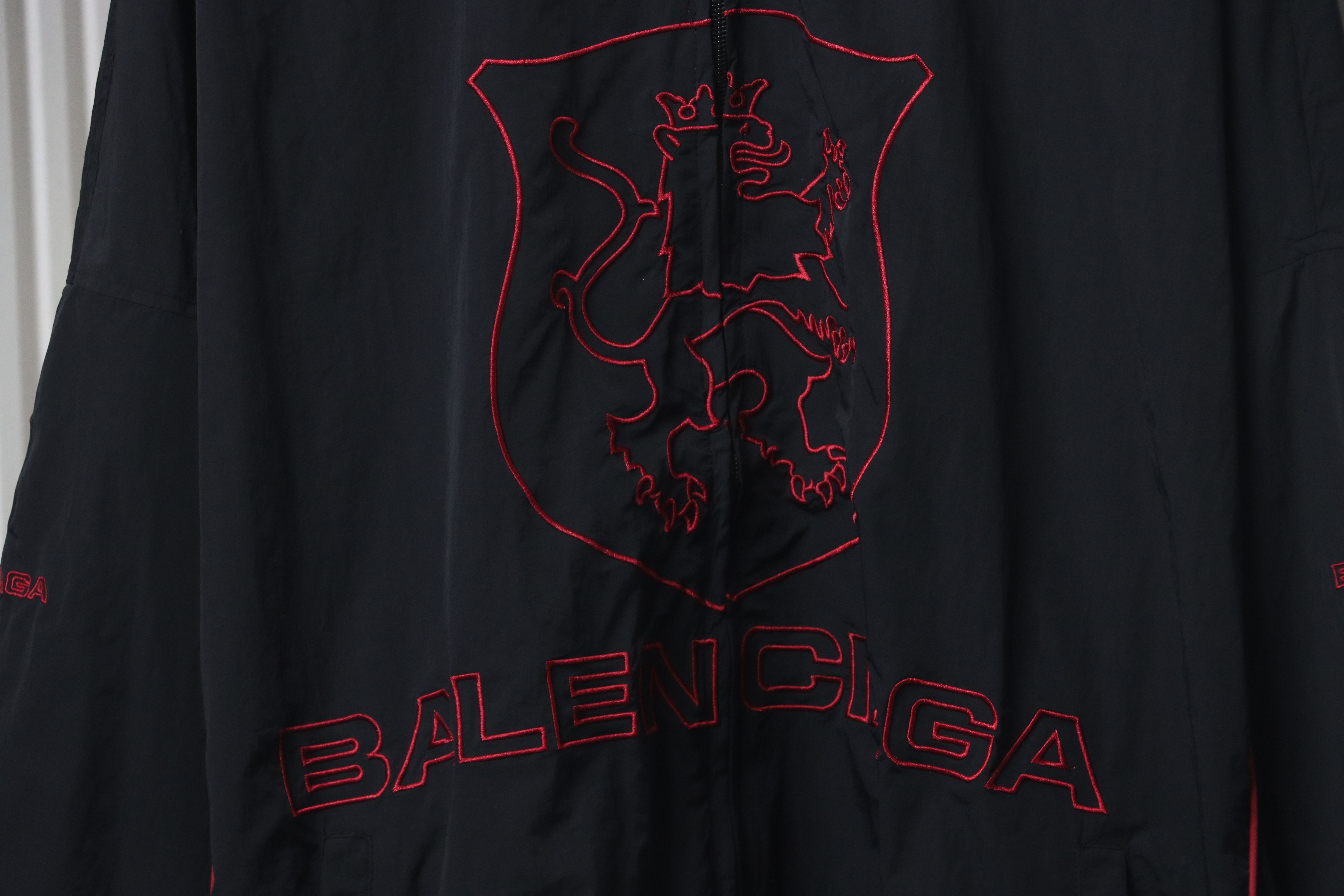 Balenciaga Zippered Jacket with Embroidered Lettering