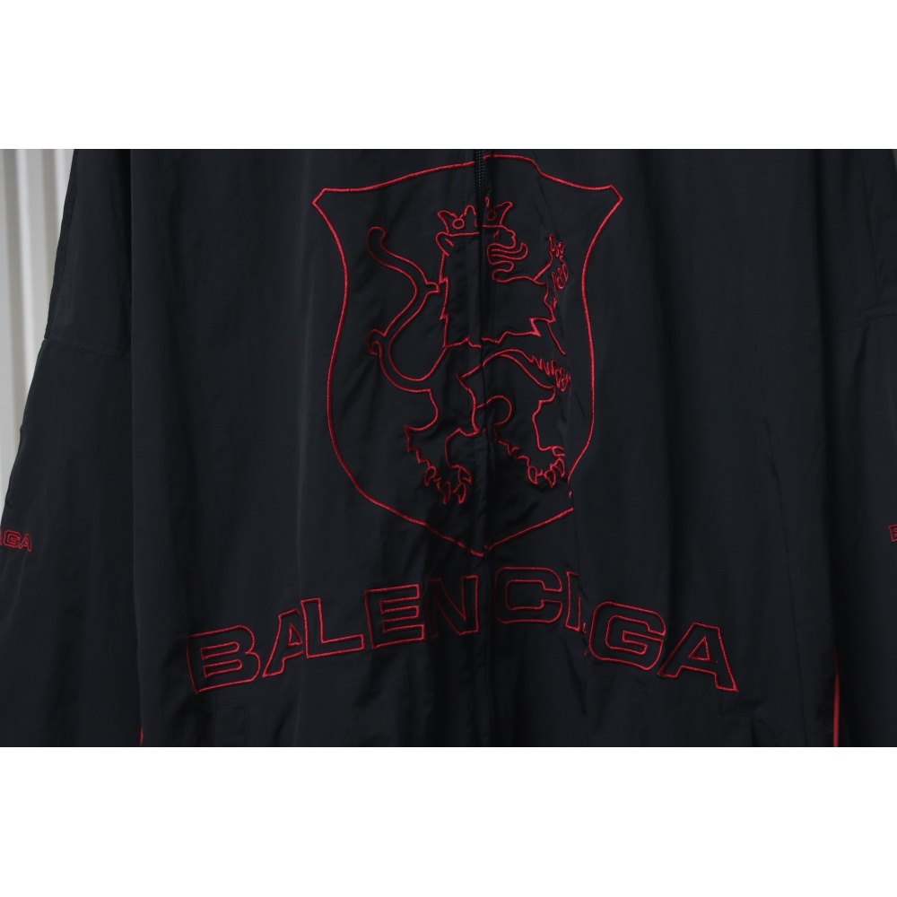 Balenciaga Zippered Jacket with Embroidered Lettering
