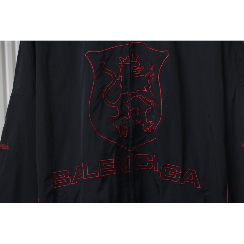Balenciaga Zippered Jacket with Embroidered Lettering