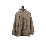 Balenciaga Zippered Jacket with Embroidered Lettering