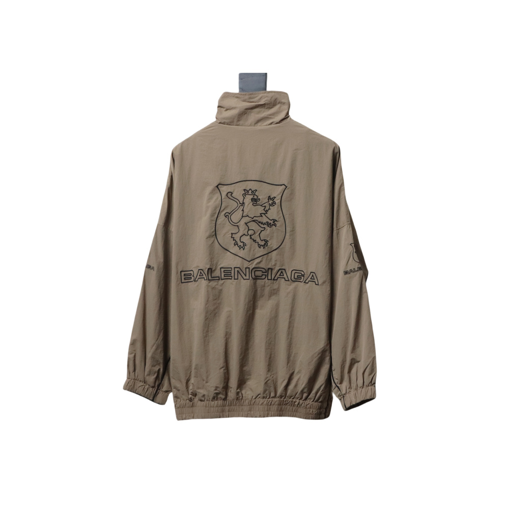 Balenciaga Zippered Jacket with Embroidered Lettering