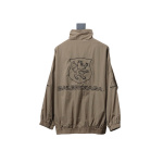 Balenciaga Zippered Jacket with Embroidered Lettering