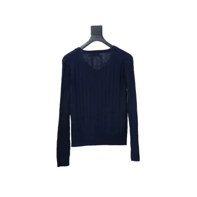 Ralph Lauren 25FW Small Label Knit Sweetheart Neck Sweater Blue 02