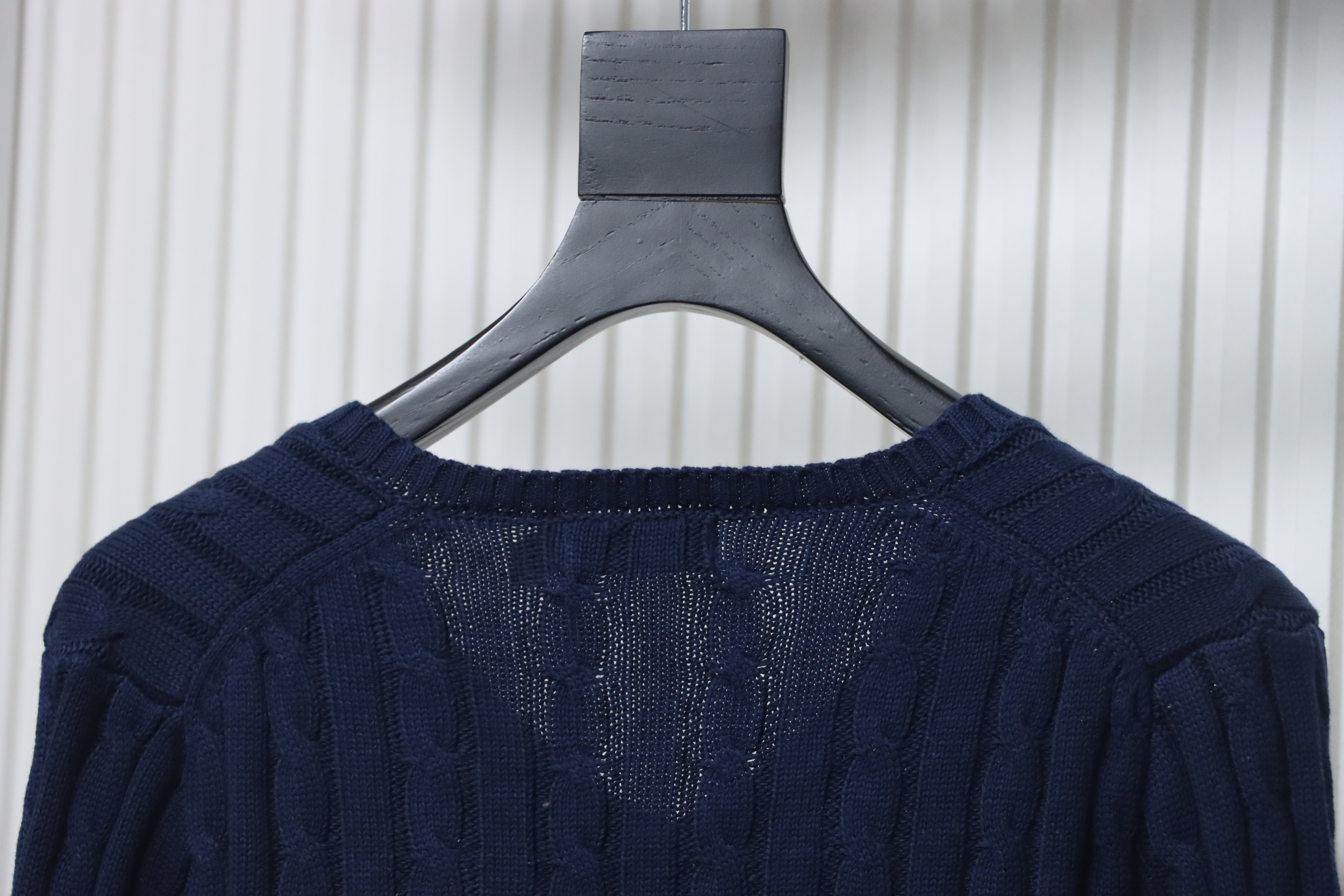 Ralph Lauren 25FW Small Label Knit Sweetheart Neck Sweater Blue