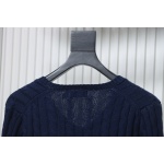 Ralph Lauren 25FW Small Label Knit Sweetheart Neck Sweater Blue