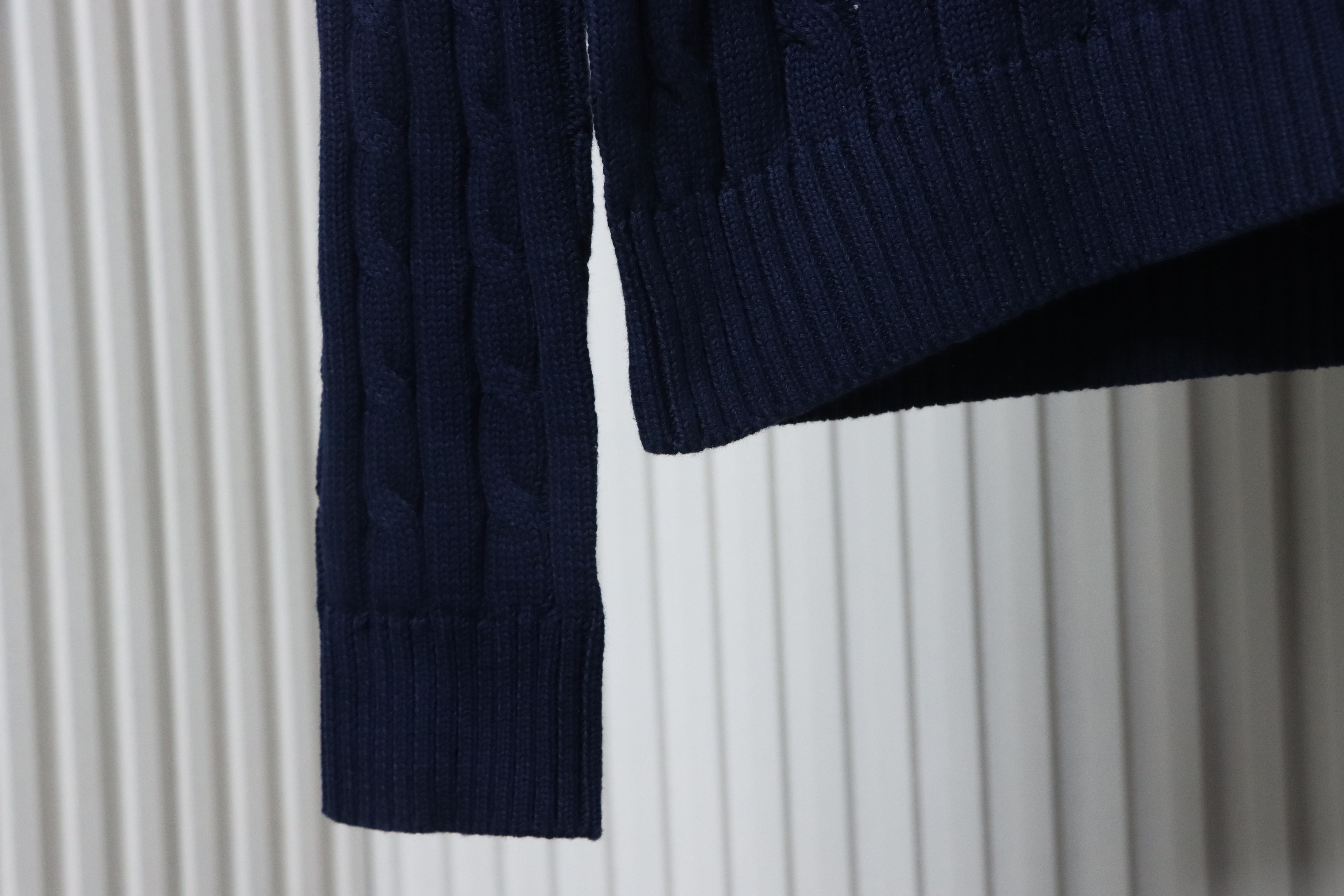 Ralph Lauren 25FW Small Label Knit Sweetheart Neck Sweater Blue