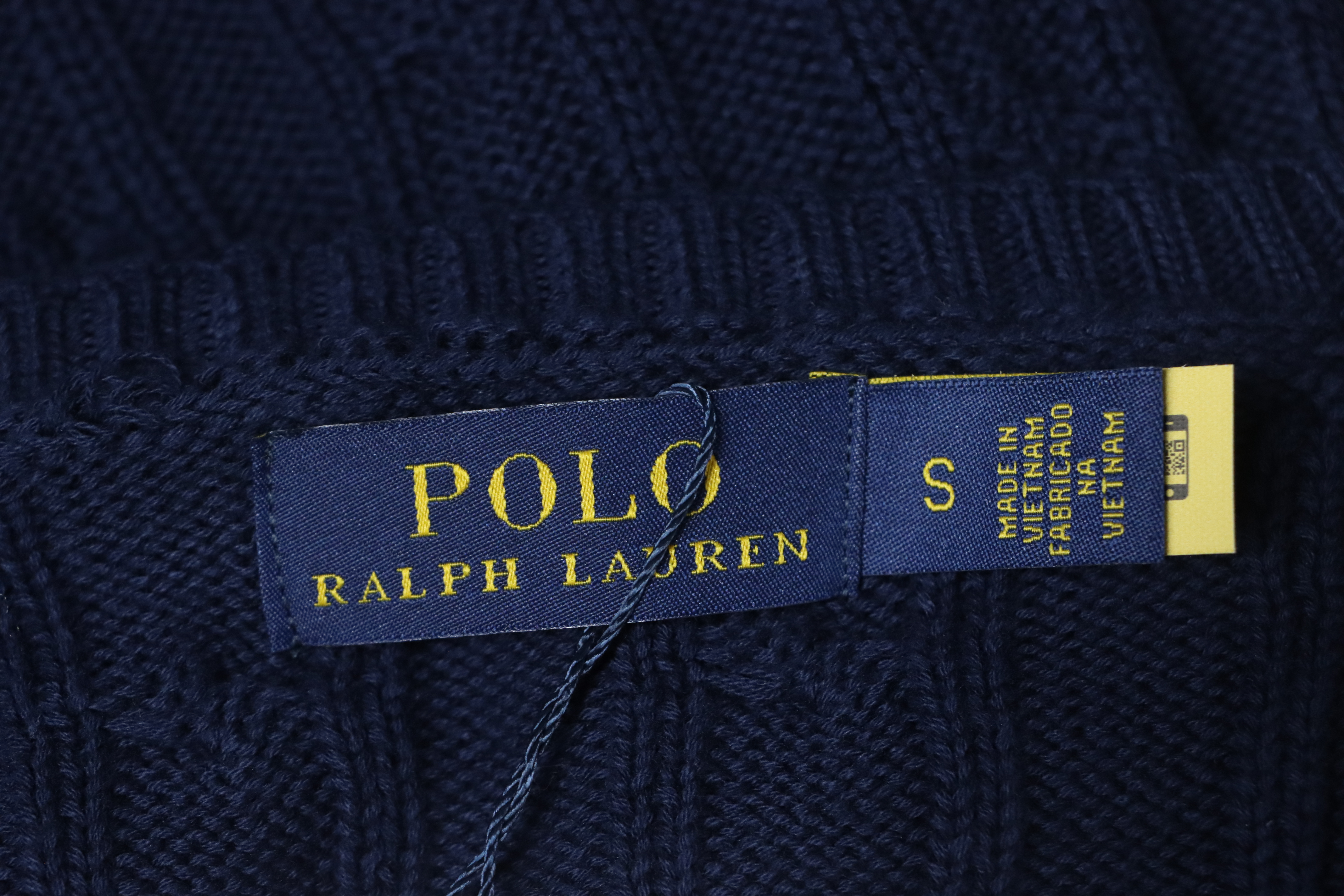 Ralph Lauren 25FW Small Label Knit Sweetheart Neck Sweater Blue