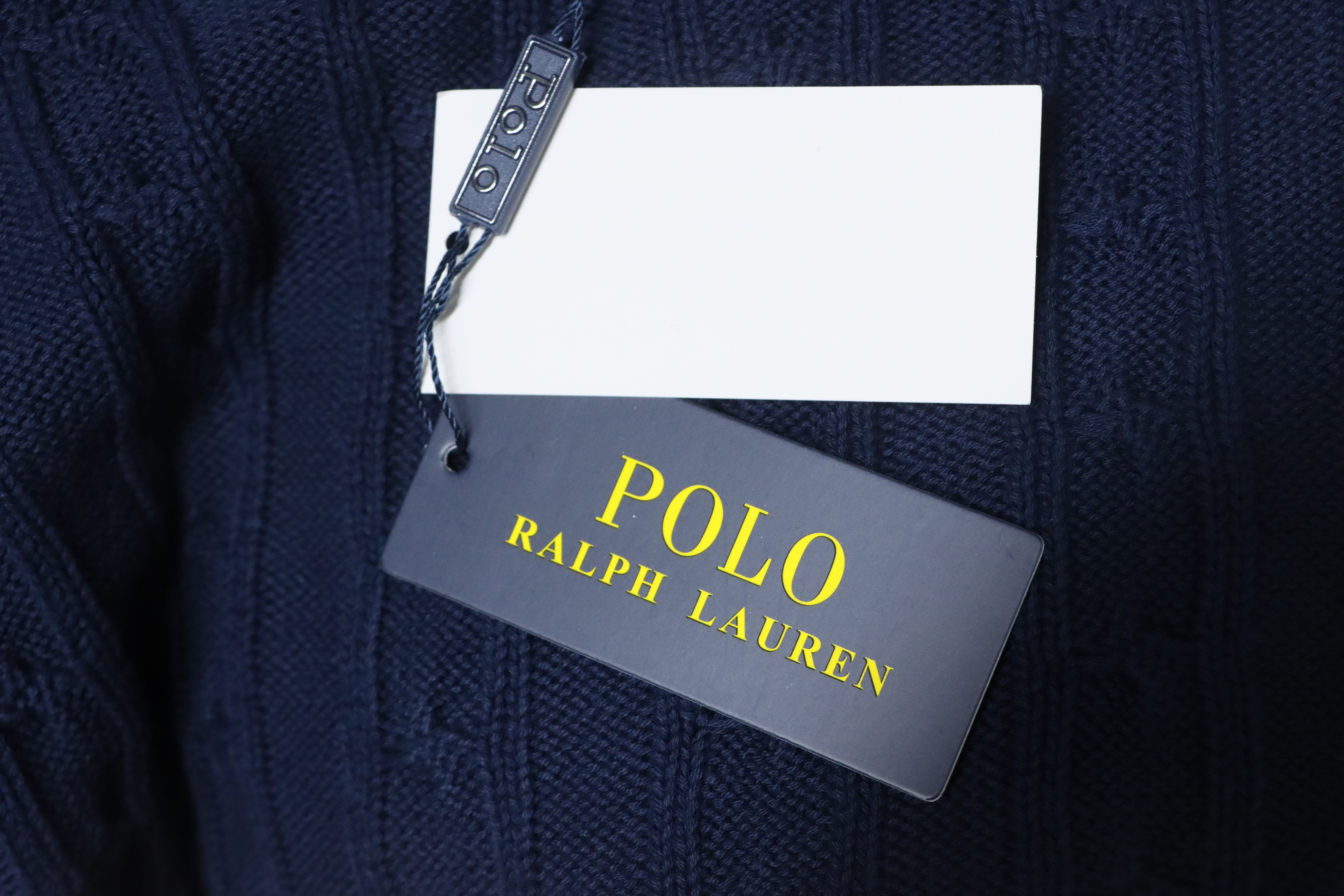 Ralph Lauren 25FW Small Label Knit Sweetheart Neck Sweater Blue