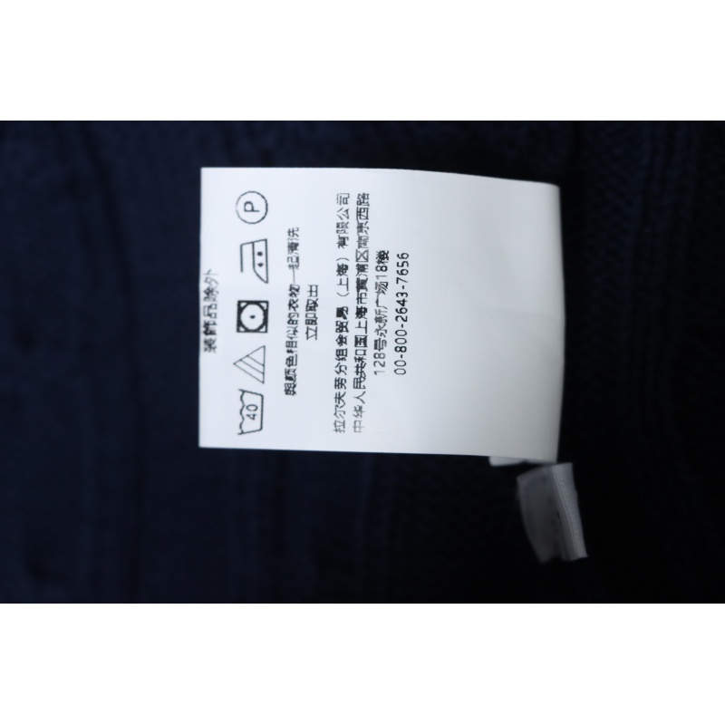 Ralph Lauren 25FW Small Label Knit Sweetheart Neck Sweater Blue