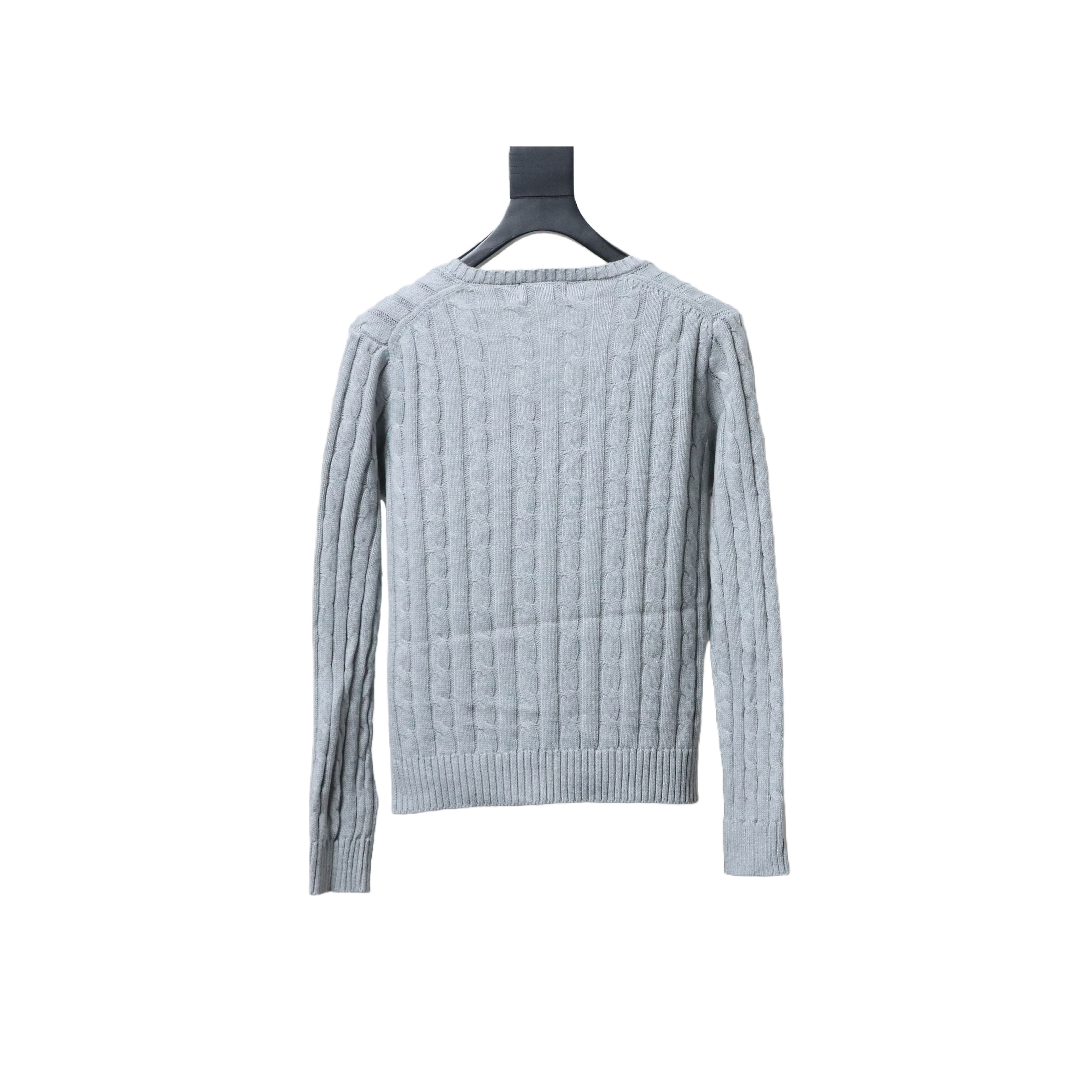 Ralph Lauren 25FW Small Label Knit Sweetheart Neck Sweater Grey