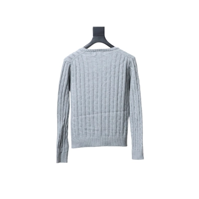 Ralph Lauren 25FW Small Label Knit Sweetheart Neck Sweater Grey 02