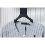 Ralph Lauren 25FW Small Label Knit Sweetheart Neck Sweater Grey