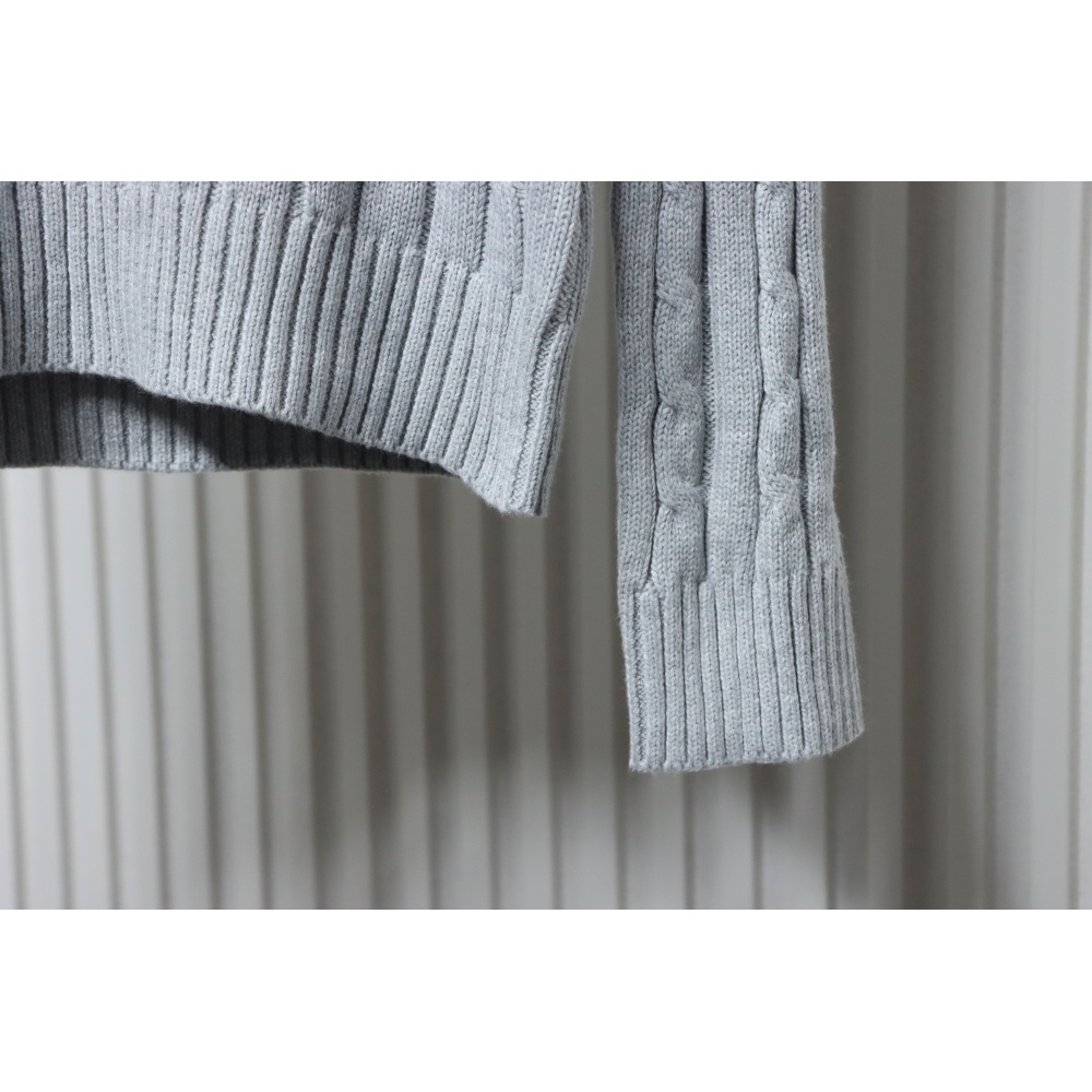 Ralph Lauren 25FW Small Label Knit Sweetheart Neck Sweater Grey