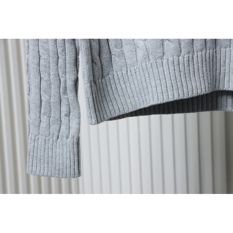 Ralph Lauren 25FW Small Label Knit Sweetheart Neck Sweater Grey
