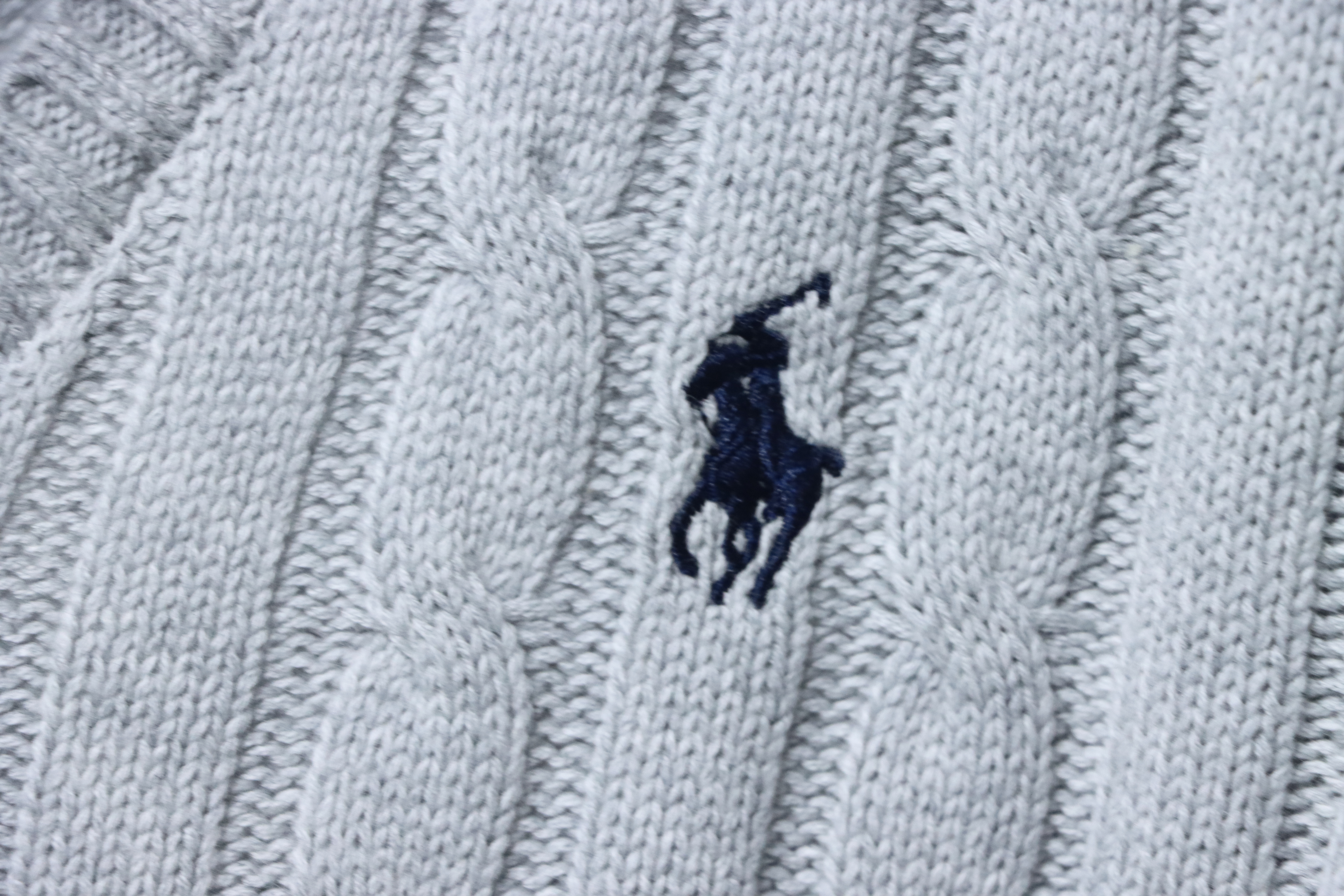 Ralph Lauren 25FW Small Label Knit Sweetheart Neck Sweater Grey