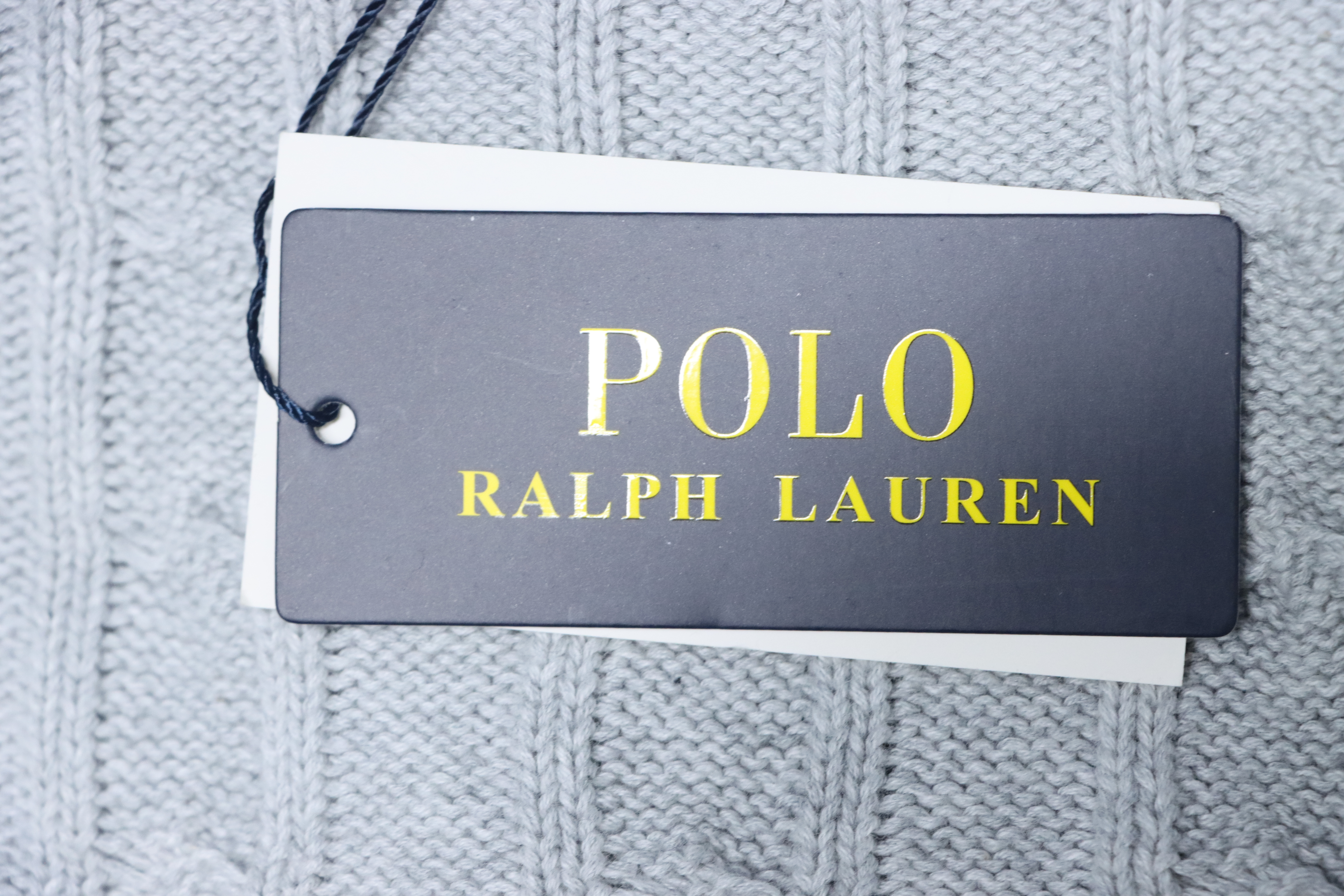Ralph Lauren 25FW Small Label Knit Sweetheart Neck Sweater Grey