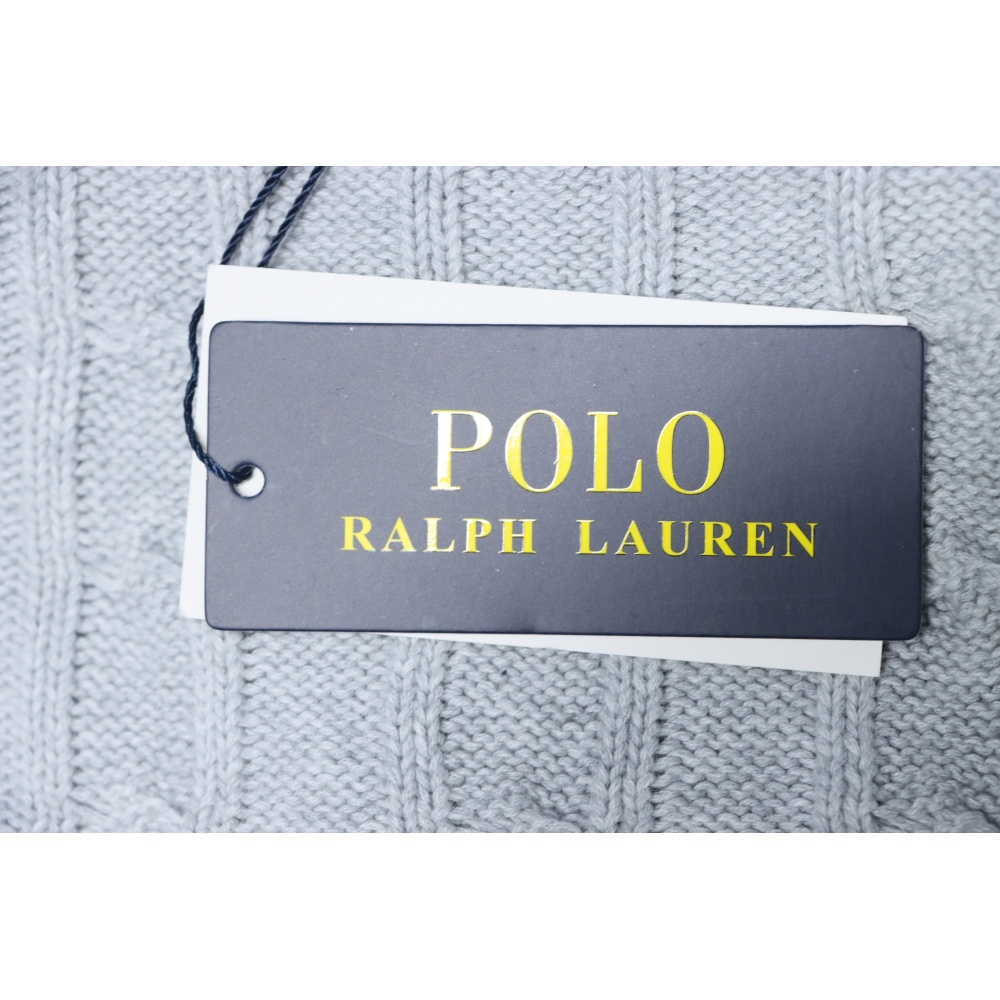 Ralph Lauren 25FW Small Label Knit Sweetheart Neck Sweater Grey