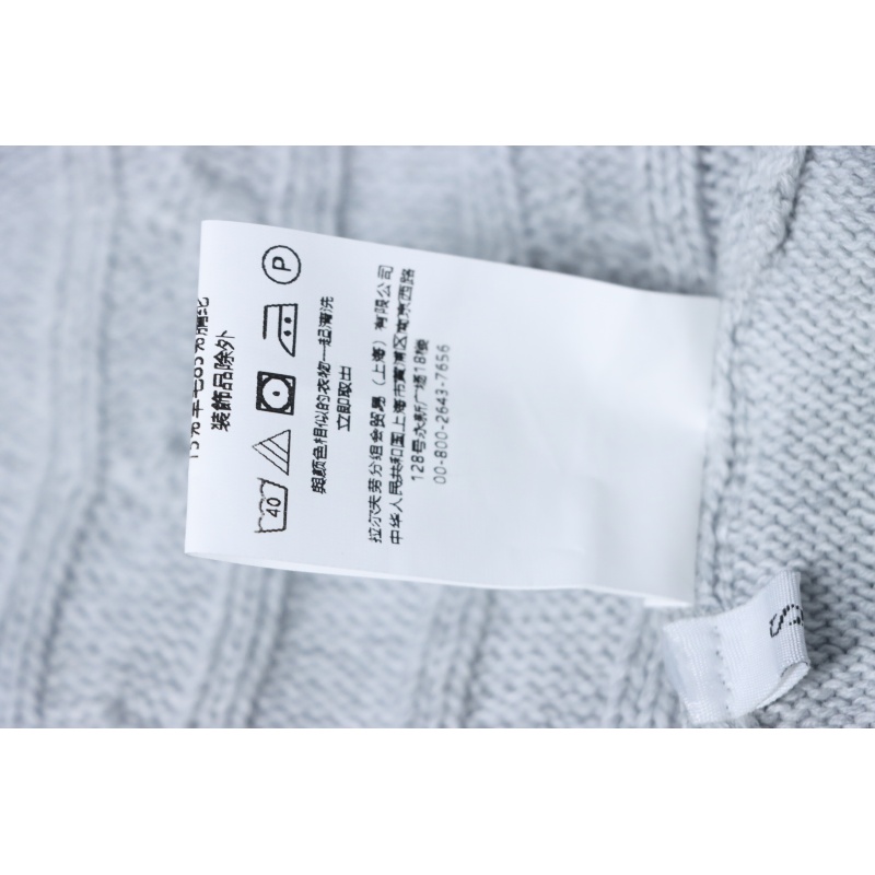 Ralph Lauren 25FW Small Label Knit Sweetheart Neck Sweater Grey