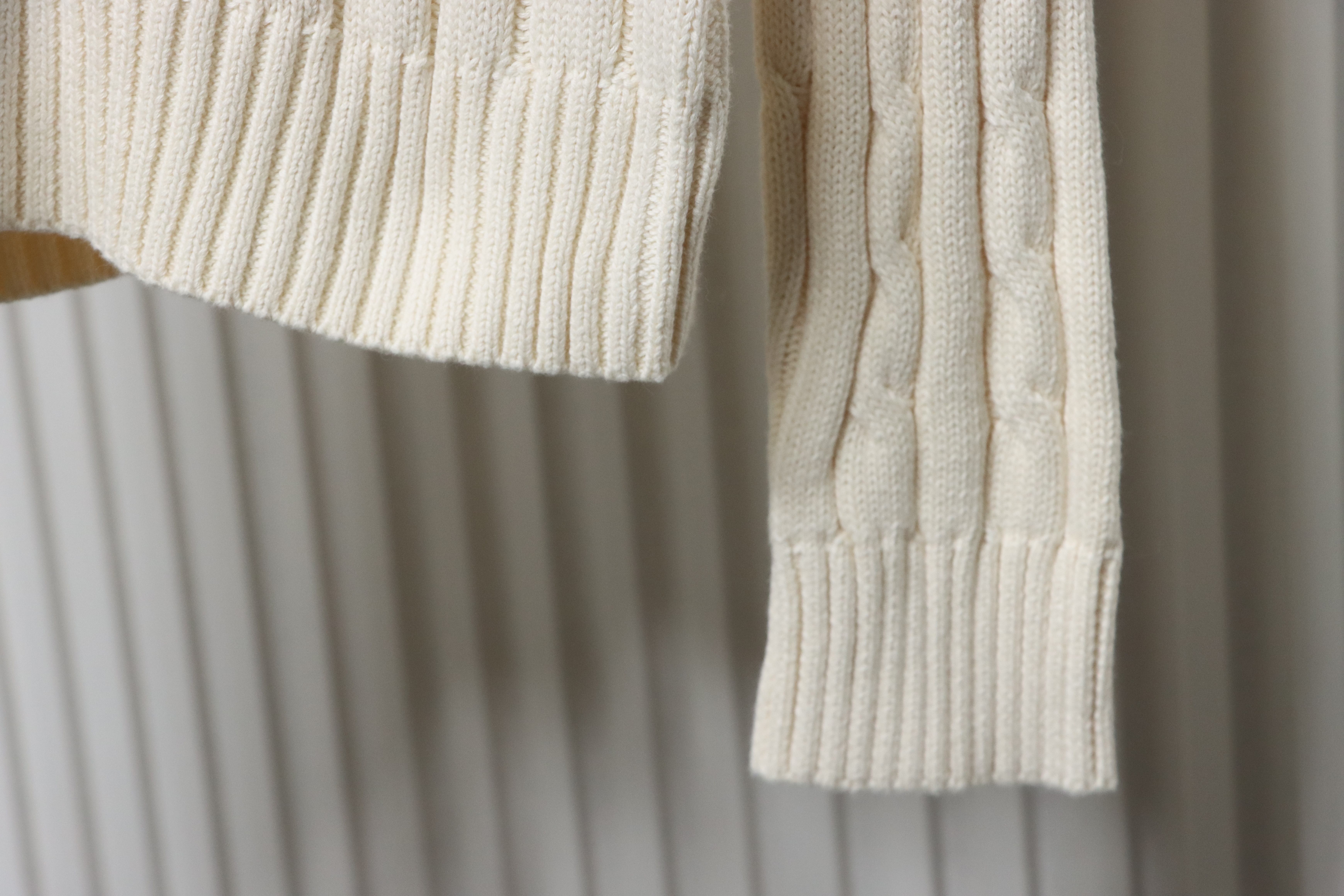 Ralph Lauren 25FW Small Label Knit Sweetheart Neck Sweater White