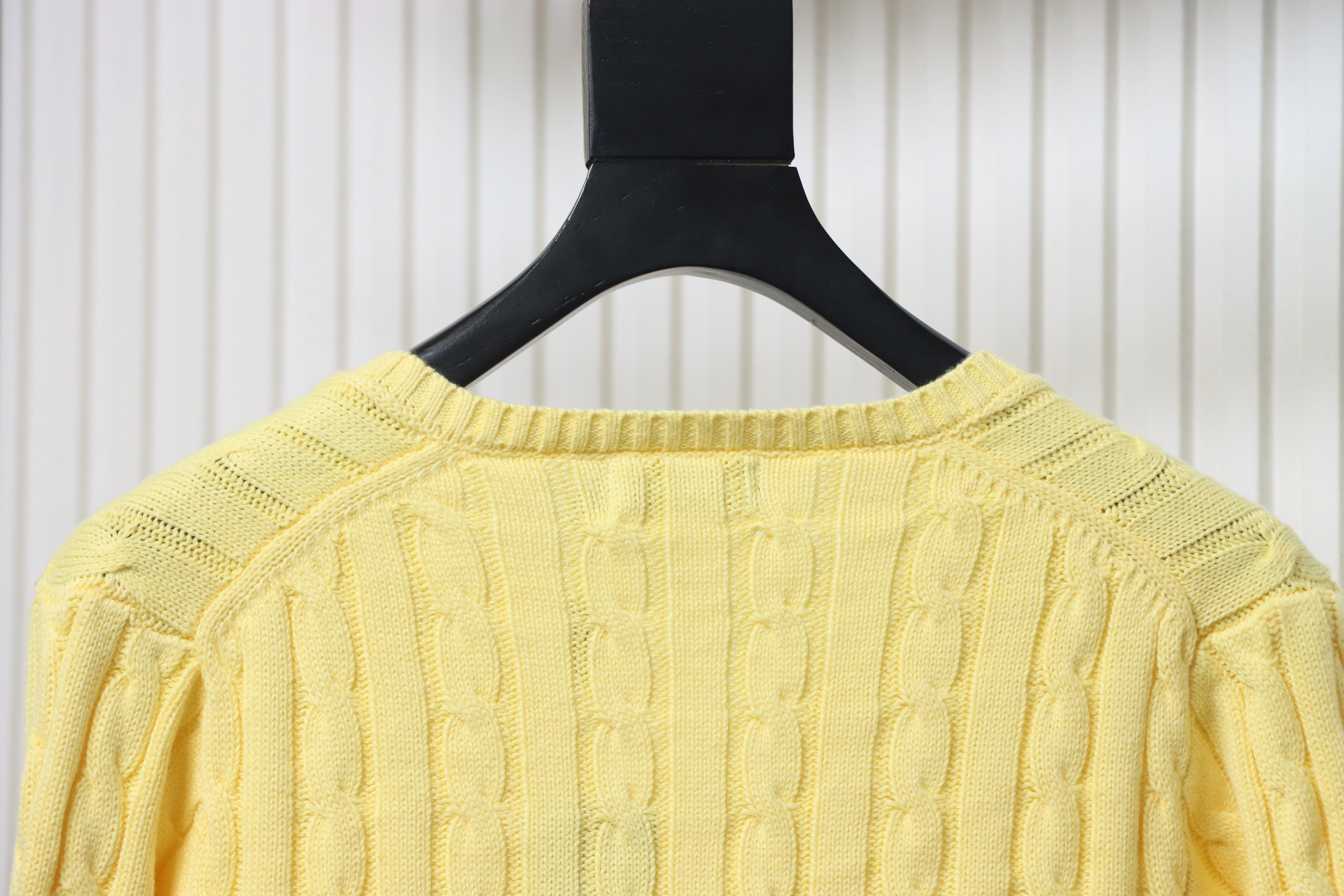 Ralph Lauren 25FW Small Label Knit Sweetheart Neck Sweater Yellow