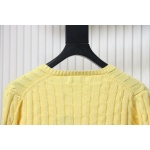 Ralph Lauren 25FW Small Label Knit Sweetheart Neck Sweater Yellow
