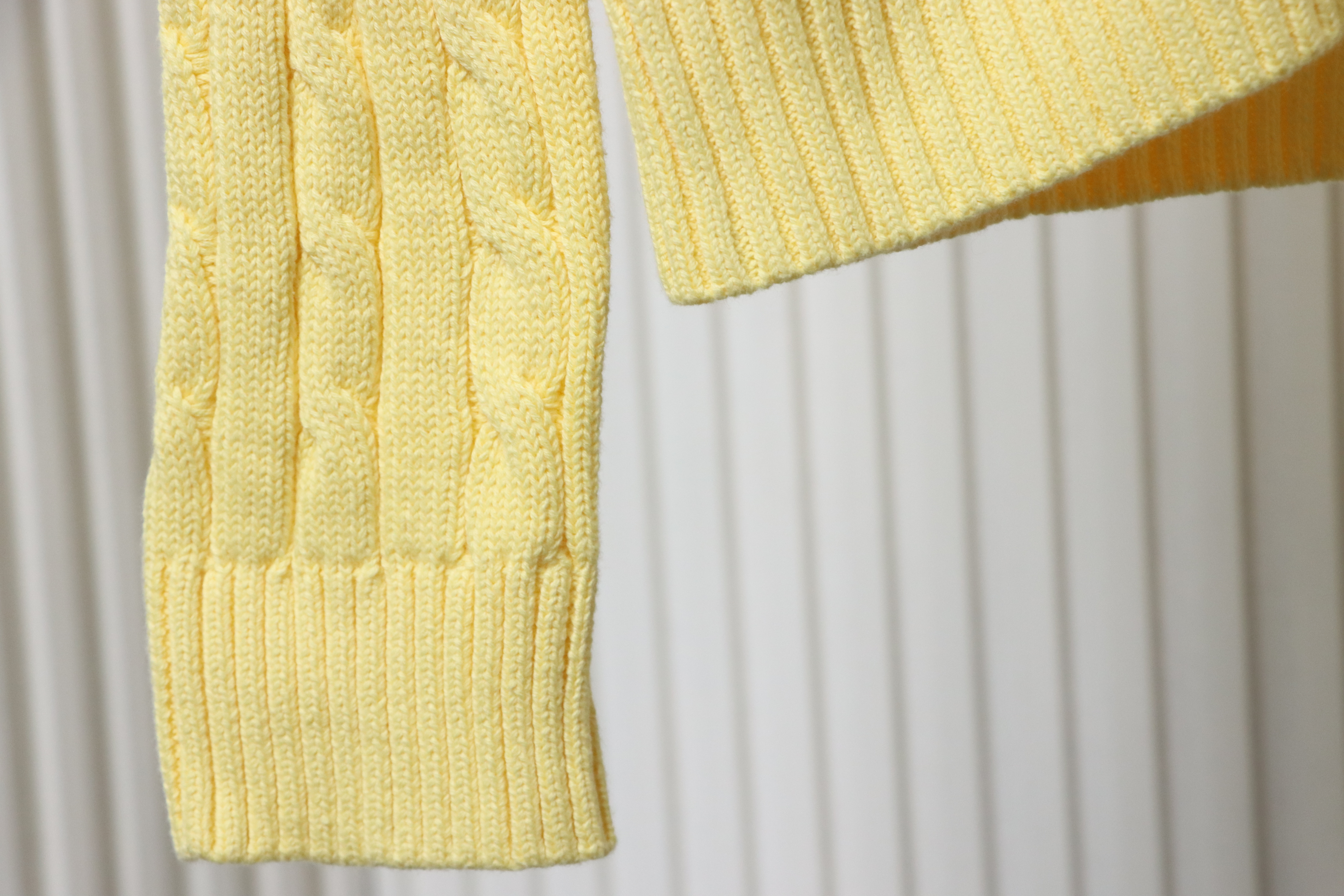 Ralph Lauren 25FW Small Label Knit Sweetheart Neck Sweater Yellow