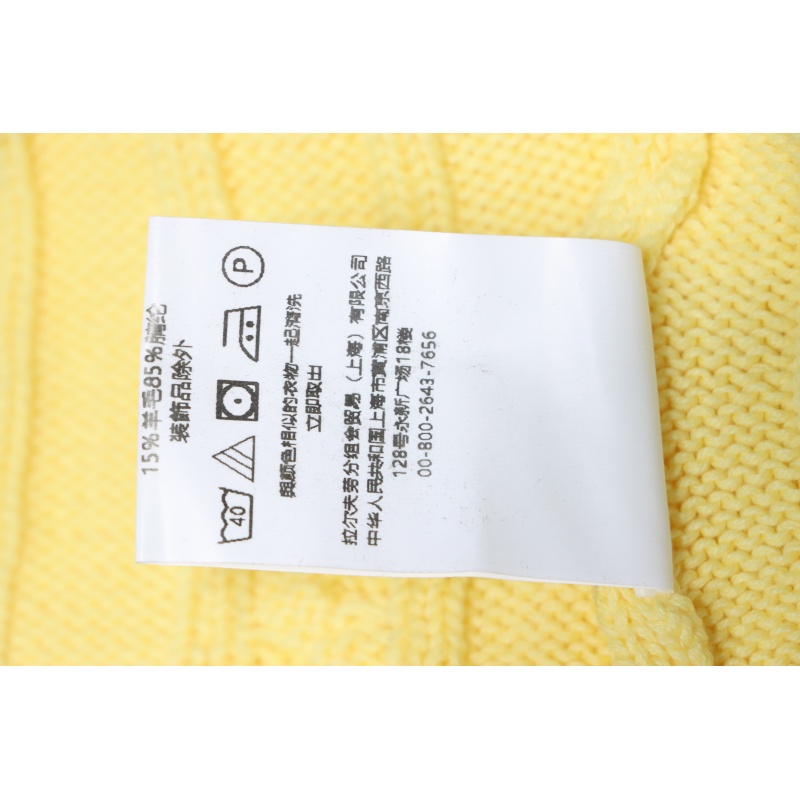 Ralph Lauren 25FW Small Label Knit Sweetheart Neck Sweater Yellow