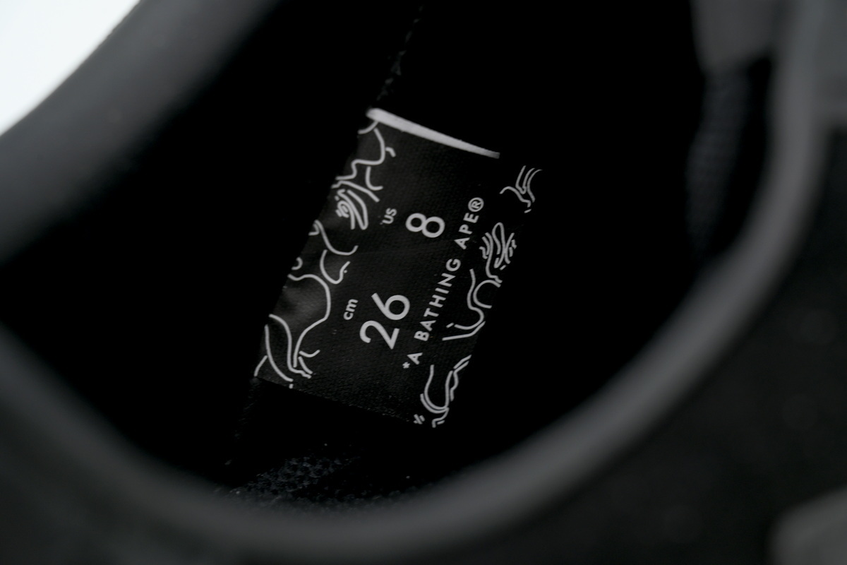 A Bathing Ape Bape Sta Low Black Rice 1G70-191-042