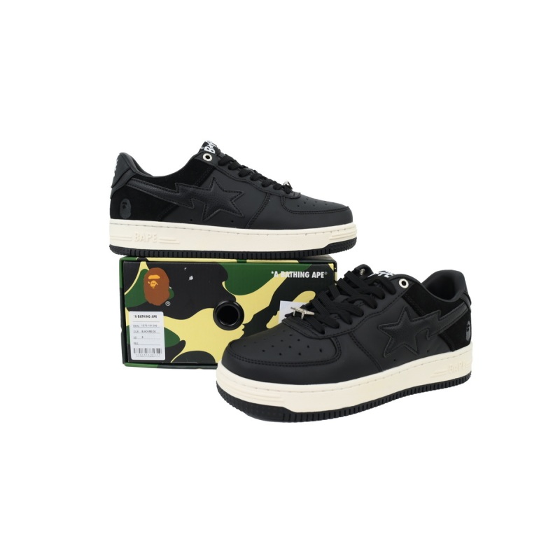 A Bathing Ape Bape Sta Low Black Rice 1G70-191-042