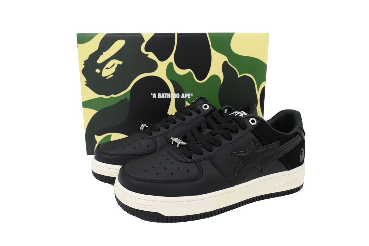 A Bathing Ape Bape Sta Low Black Rice 1G70-191-042