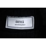 Ami 23Fw Heart Jacquard Turtleneck Sweater Black