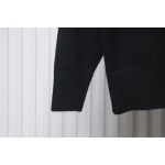 Ami 23Fw Heart Jacquard Turtleneck Sweater Black White