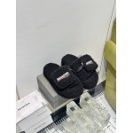 Balenciaga Women's Furry Platform Sandal in Black