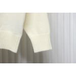 Ami 23Fw Heart Jacquard Turtleneck Sweater White