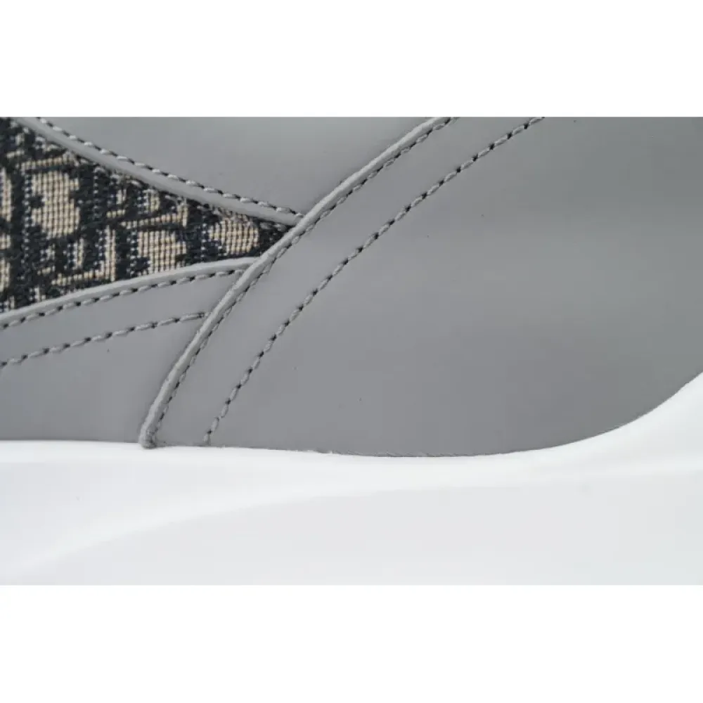 Dior B25 Runner Grey Smooth Calfskin Oblique Jacquard 3SN299ZIR- H165
