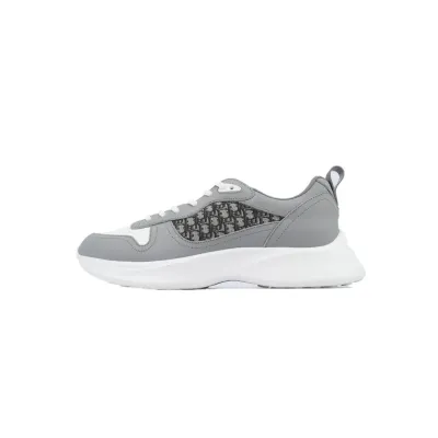 Dior B25 Runner Grey Smooth Calfskin Oblique Jacquard 3SN299ZIR- H165 01