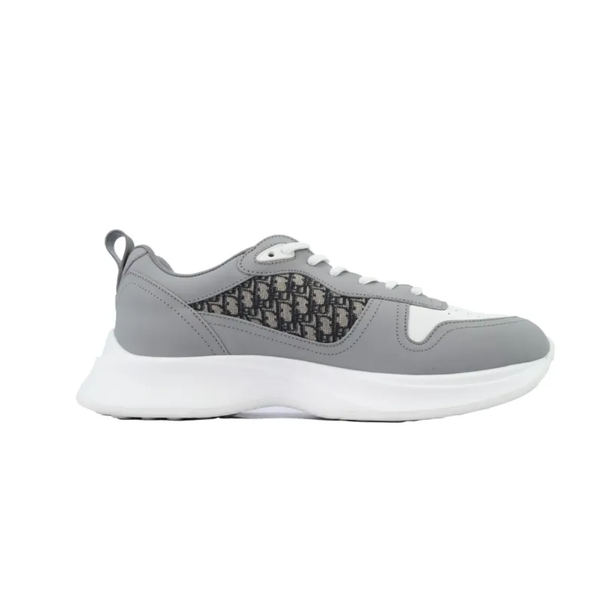 Dior B25 Runner Grey Smooth Calfskin Oblique Jacquard 3SN299ZIR- H165