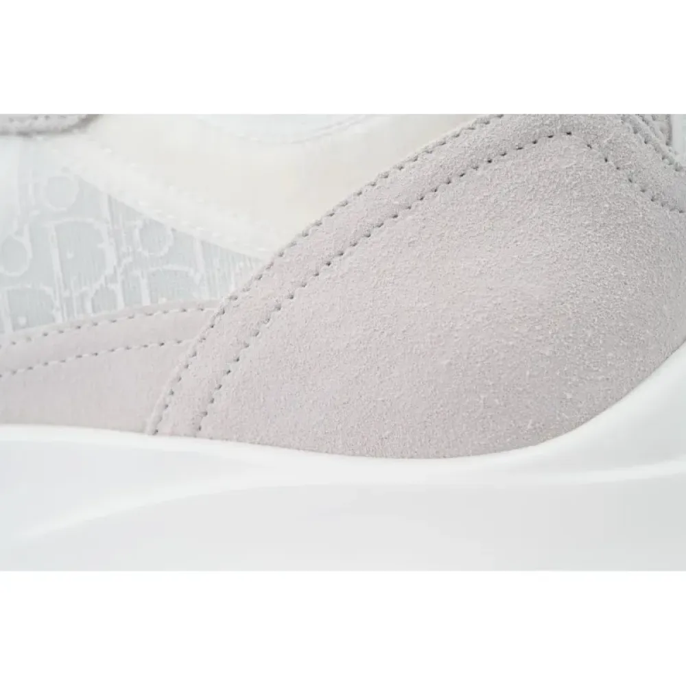 Dior B25 Runner White Oblique Suede 3SN259YTR-H069