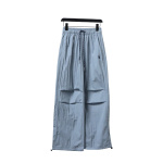 Ralph Lauren 24Fw Embroidered Small Logo Nylon Pants Blue