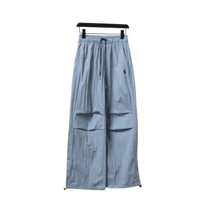 Ralph Lauren 24Fw Embroidered Small Logo Nylon Pants Blue 01