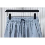 Ralph Lauren 24Fw Embroidered Small Logo Nylon Pants Blue