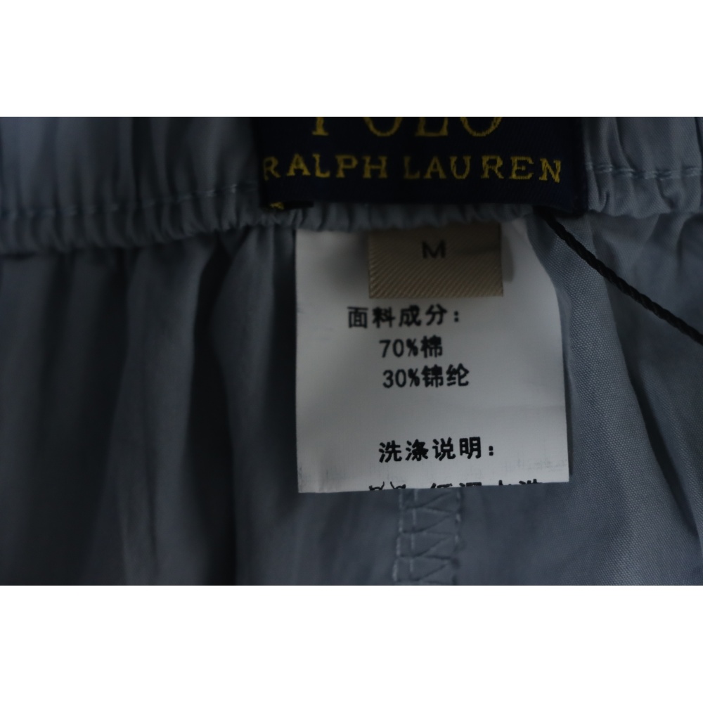 Ralph Lauren 24Fw Embroidered Small Logo Nylon Pants Blue